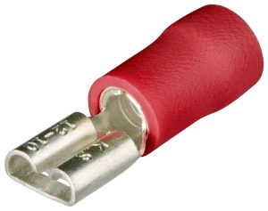 Cosse femelle isolée rouge pour section de fil de 0,5 à 1 mm²
